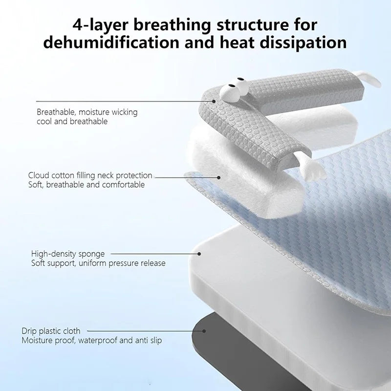 Summer Cooling Pet Mat with Elevated Pillow