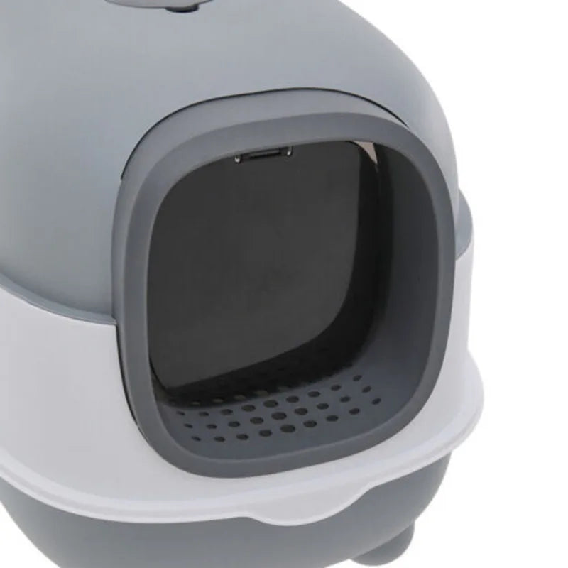 Large Self-Cleaning Cat Litter Tray & Capsule Box