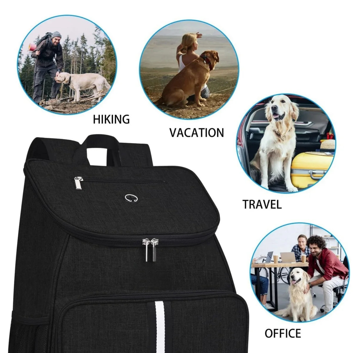 Water-Resistant Pet Travel Backpack