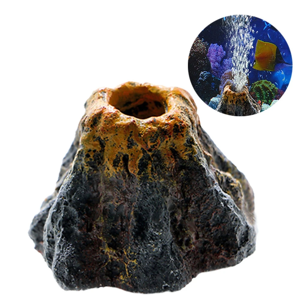 Aquarium Simulation Bubble Volcano Decoration