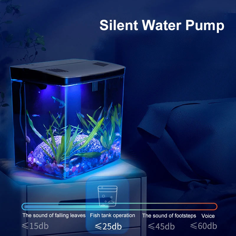 Mini Self-Circulating Eco-Friendly Fish Tank with Filter