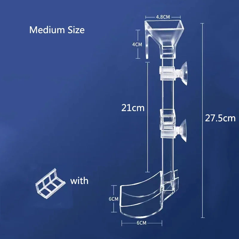 Highly Transparent Acrylic Aquarium Feeder Tube