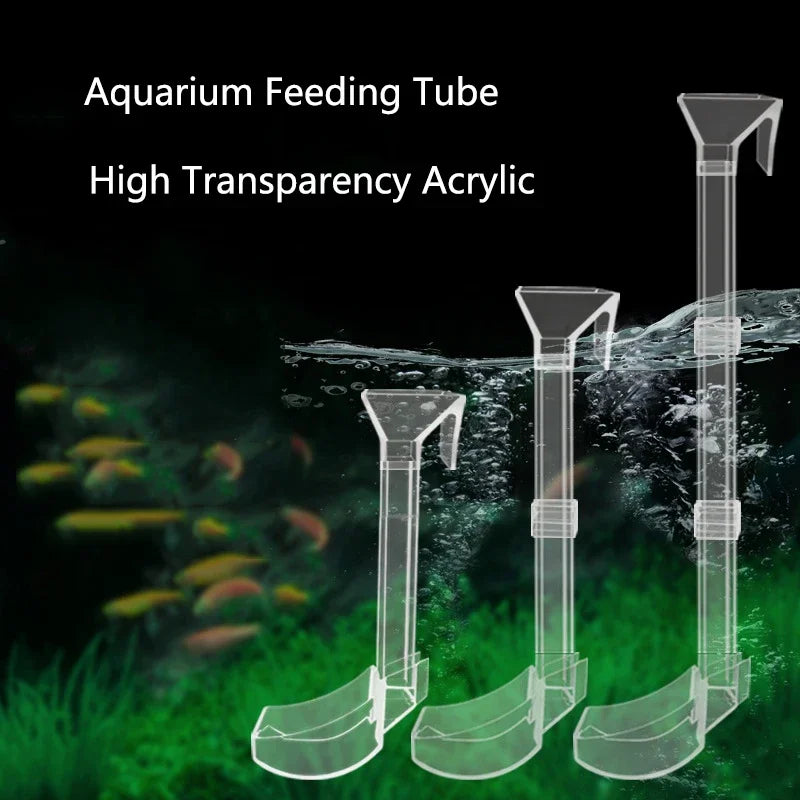 Highly Transparent Acrylic Aquarium Feeder Tube