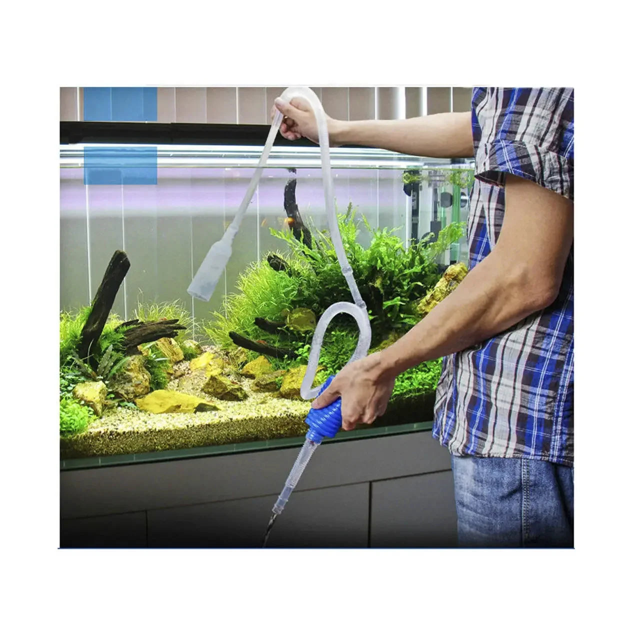 Semi-Automatic Aquarium Vacuum Cleaner