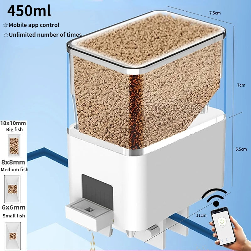 Automatic Smart Aquarium Feeder - App & Voice Control