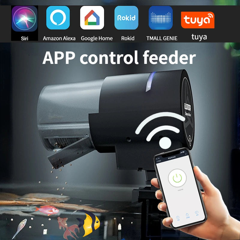 Automatic Smart Aquarium Feeder - App & Voice Control