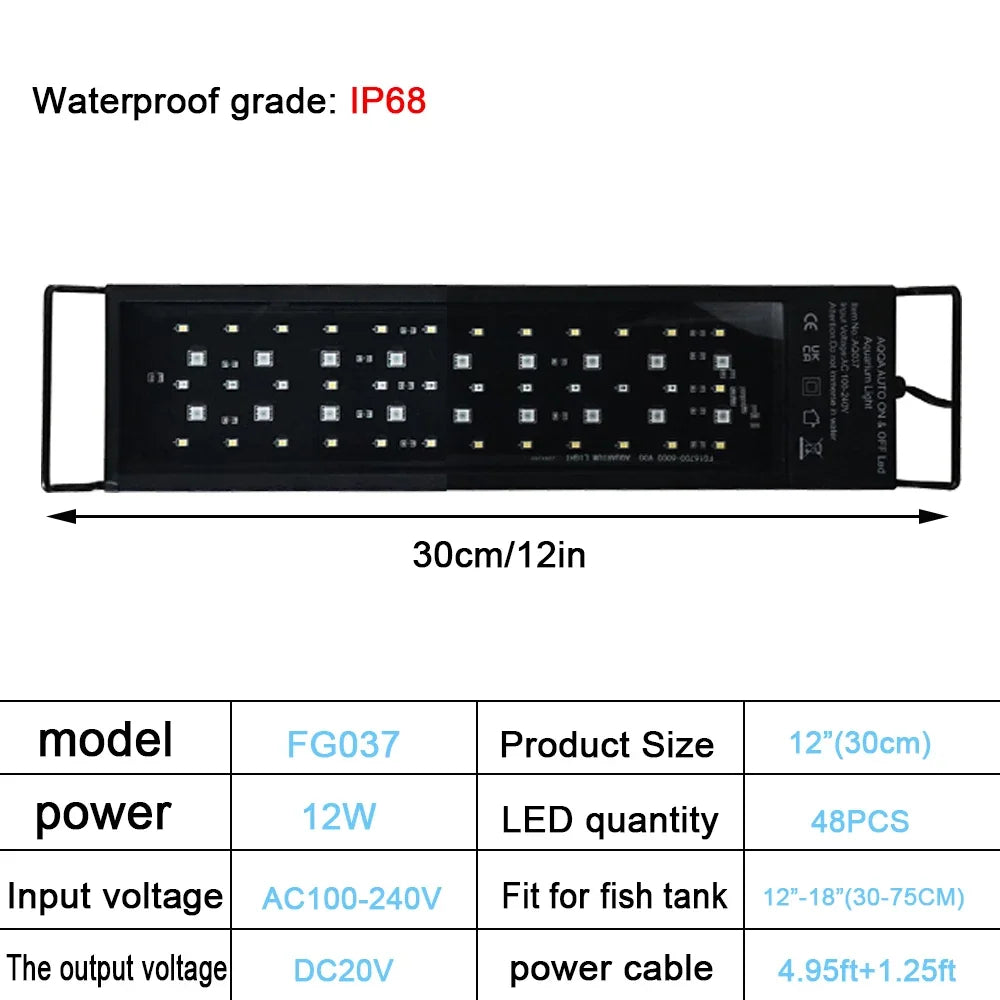 Full Spectrum LED Aquarium Light for Fish Tanks