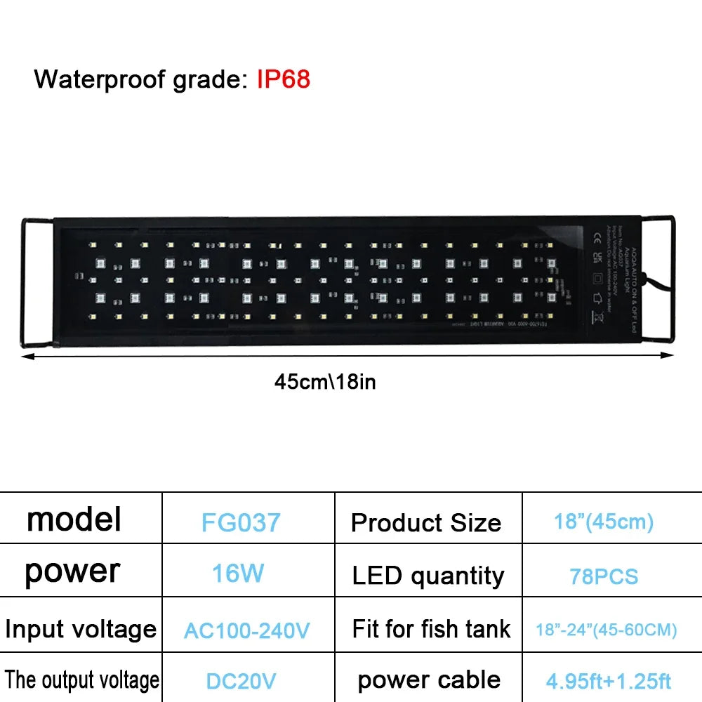 Full Spectrum LED Aquarium Light for Fish Tanks