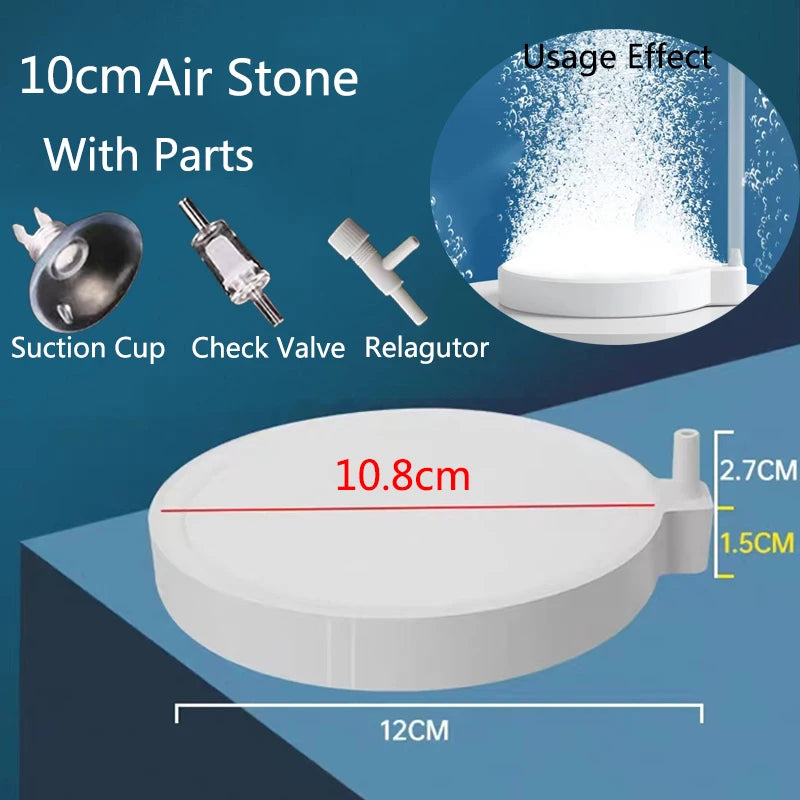 Aquarium Air Stone & Oxygen Aerator for Fish Tanks